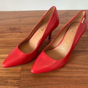 Calvin Klein Red Heels (Size 8)
